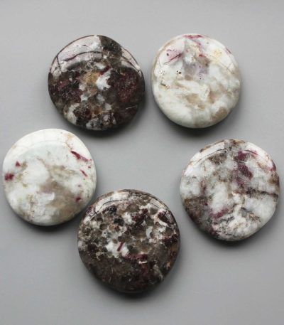 Pink Tourmaline In Matrix Smooth Stone 1.6 inch (0.8-1 x 3.5-4.5cm) A/B