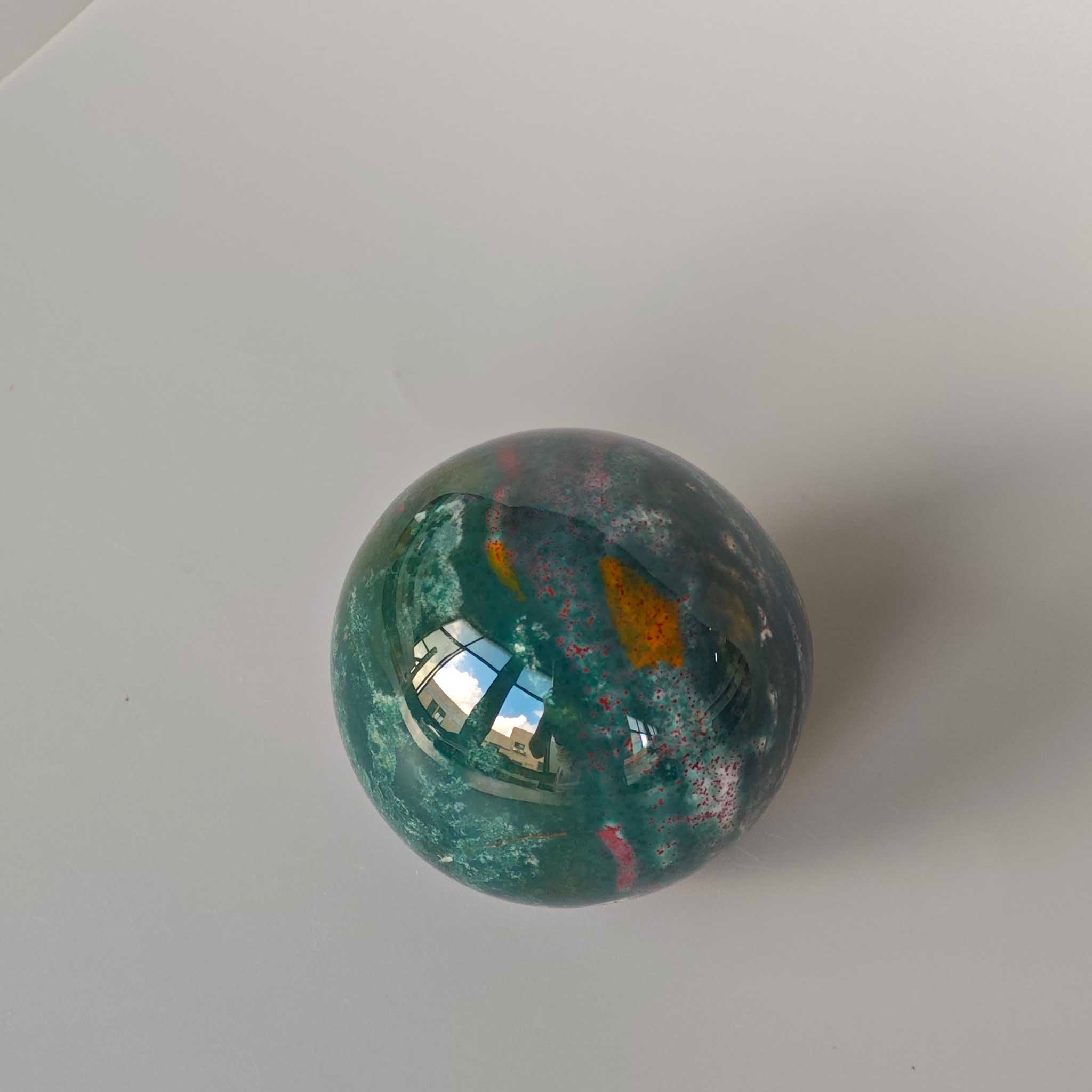 c899ecaaa0b2d84a257fbf6f7f5379f2 Blood Jasper Sphere 1.6 inch (4cm) A/A+