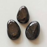 Black Tourmaline Tumble Pendant With Cross Hole 2.5mm 0.8-1.2 inch (2.2-3cm) A