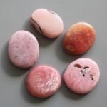 Pink Opal Peru Smooth Stone 1.6 inch (0.8-1 x 3.5-4.5cm) A+/AA