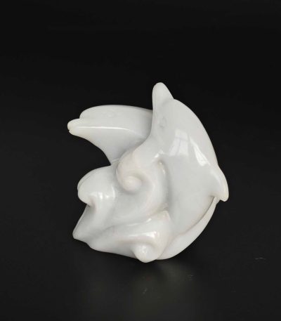 Angelite Double Dolphins Style C 2 inch (5cm) A/B