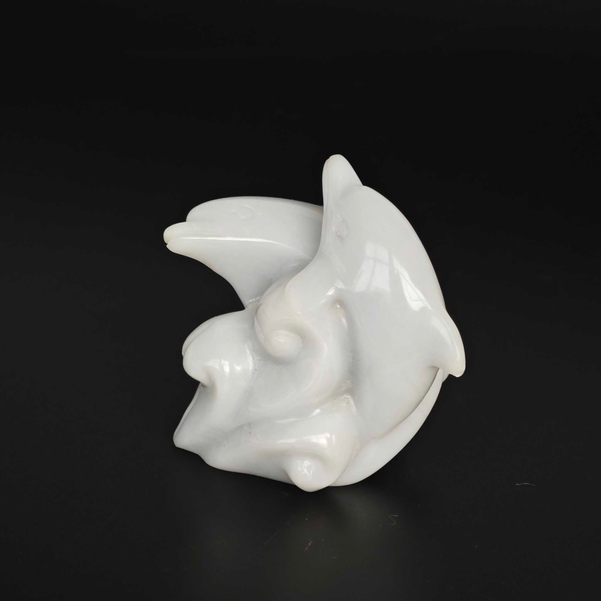 cb6fb7abaab505371efdc2358a140f83 Angelite Double Dolphins Style C 2 inch (5cm) A/B