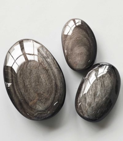 Silver Obsidian Long Oval Shape 2.8-4 inch (7-10cm) A/A+
