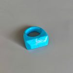 Howlite Dyed Turquoise Color Rectangle Faceted Ring 17x30x32mm A