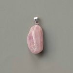 Kunzite Free Form Tumble Pendant With Metal M004 18-25mm A