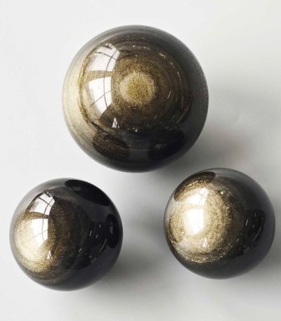 Golden Obsidian Sphere 1.6-2.8 inch (4-7cm) A/A+