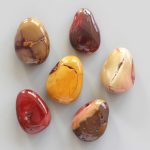 Mookaite Tumble Pendant With Cross Hole 2.5mm 0.8-1.2 inch (2.2-3cm) A/B