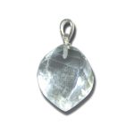 Crystal Straight Faceted Pendant With Silver 18-25mm A/A+