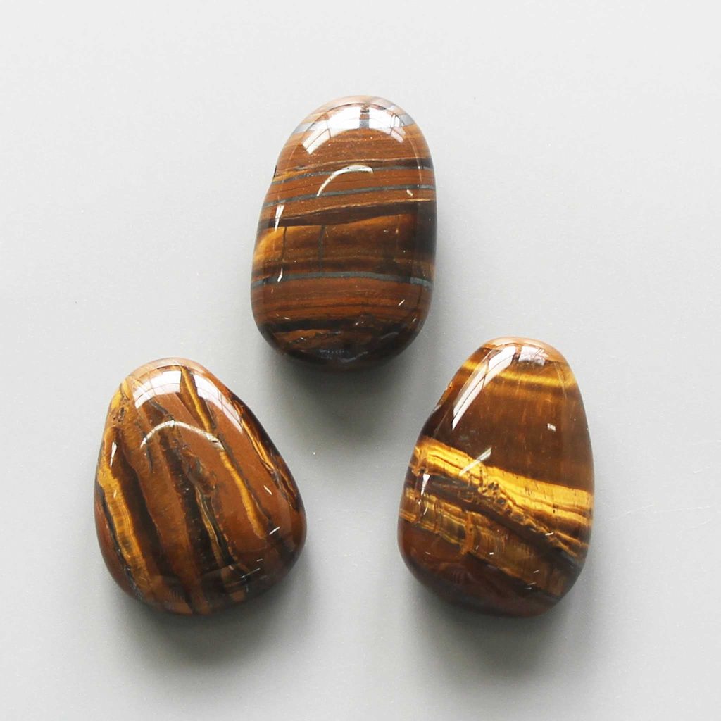 Banded Tiger Jasper Tumble Pendant With Cross Hole 2.5mm 0.8-1.2 inch (2.2-3cm) A