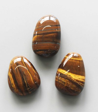 Banded Tiger Jasper Tumble Pendant With Cross Hole 2.5mm 0.8-1.2 inch (2.2-3cm) A