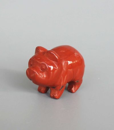 Red Jasper Simple Pig 1.5inch (4cm) A