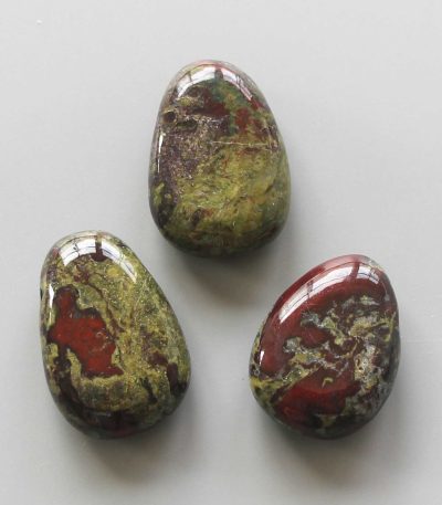 Dragon Stone Tumble Pendant With Cross Hole 2.5mm 0.8-1.2 inch (2.2-3cm) A/A+
