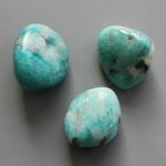 Green Amazonite With Black Spot Tumble Stone 1 inch (2-3cm) A