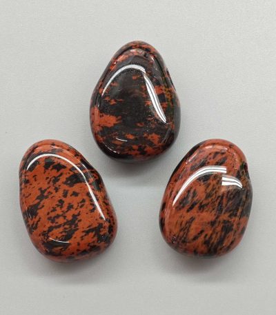 Mahogany Obsidian Tumble Pendant With Cross Hole 2.5mm 0.8-1.2 inch (2.2-3cm) A