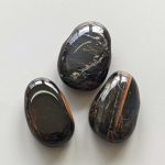 Blue Tiger Eye Tumble Pendant With Cross Hole 2.5mm 0.8-1.2 inch (2.2-3cm) A/B