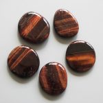 Red Tiger Eye Smooth Stone 1.6 inch (0.8-1 x 3.5-4.5cm) A/B