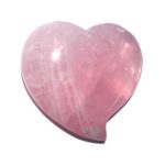 Rose Quartz Puff Pointed Heart 4 inch (3 x 10 x 10cm) A/A+