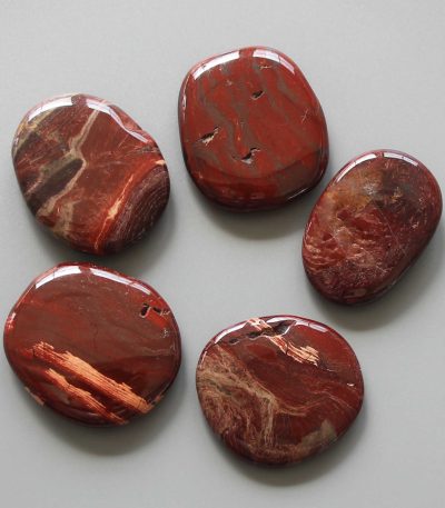 Convoluted Jasper Smooth Stone 1.6 inch (0.8-1 x 3.5-4.5cm) A/B