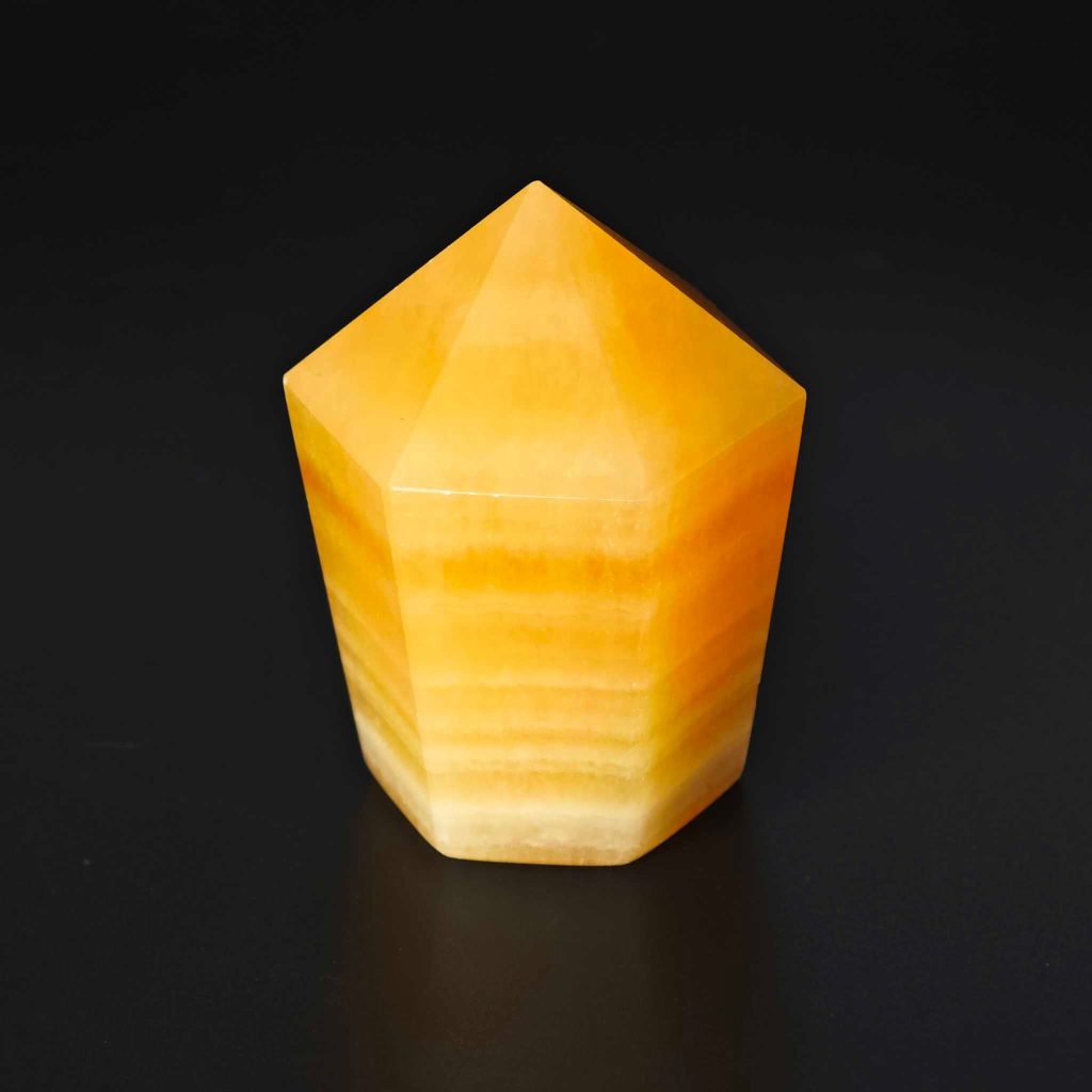 Orange Calcite China Flat Bottom Freeform Point 1.2-1.6 inch（3-4.5cm) A/A+
