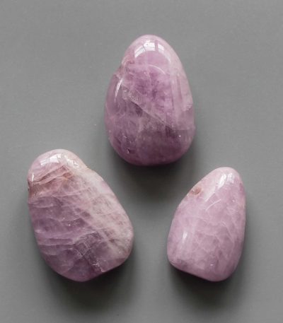 Kunzite Tumble Pendant With Cross Hole 2.5mm 0.8-1.2 inch (2.2-3cm) A+/AA