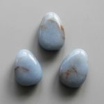 Angelite Tumble Pendant With Cross Hole 2.5mm 0.8-1.2 inch (2.2-3cm) A/B
