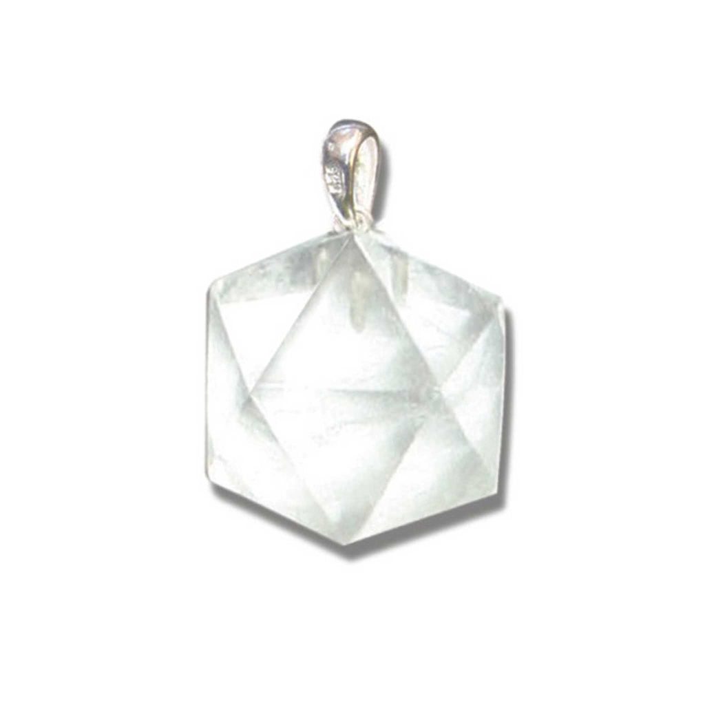 Crystal FLD pendant with silver 18mm A/A+