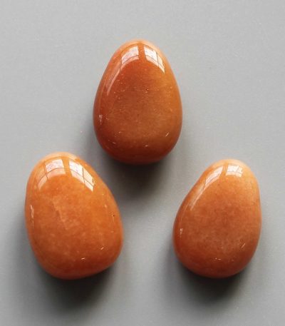 Red Aventurine B Tumble Pendant With Cross Hole 2.5mm 0.8-1.2 inch (2.2-3cm) A