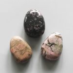 Rhodonite Tumble Pendant With Cross Hole 2.5mm 0.8-1.2 inch (2.2-3cm) A/B