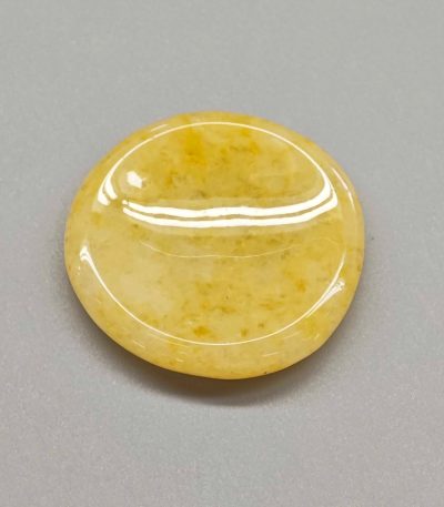Yellow Aventurine Freeform Thumb Stone 2-3.1 inch (1.15 x 5-8cm) A