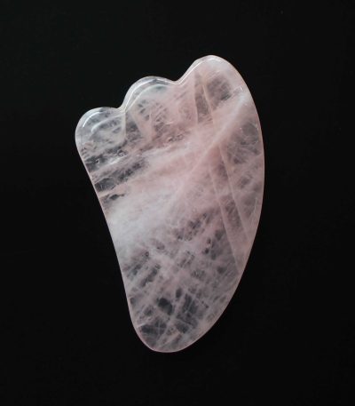 Rose Quartz Foot Shape Guasha 3.7-4 inch (0.7 x 9.5-10cm) A