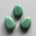 Green Aventurine Tumble Pendant With Cross Hole 2.5mm 0.8-1.2 inch (2.2-3cm) A