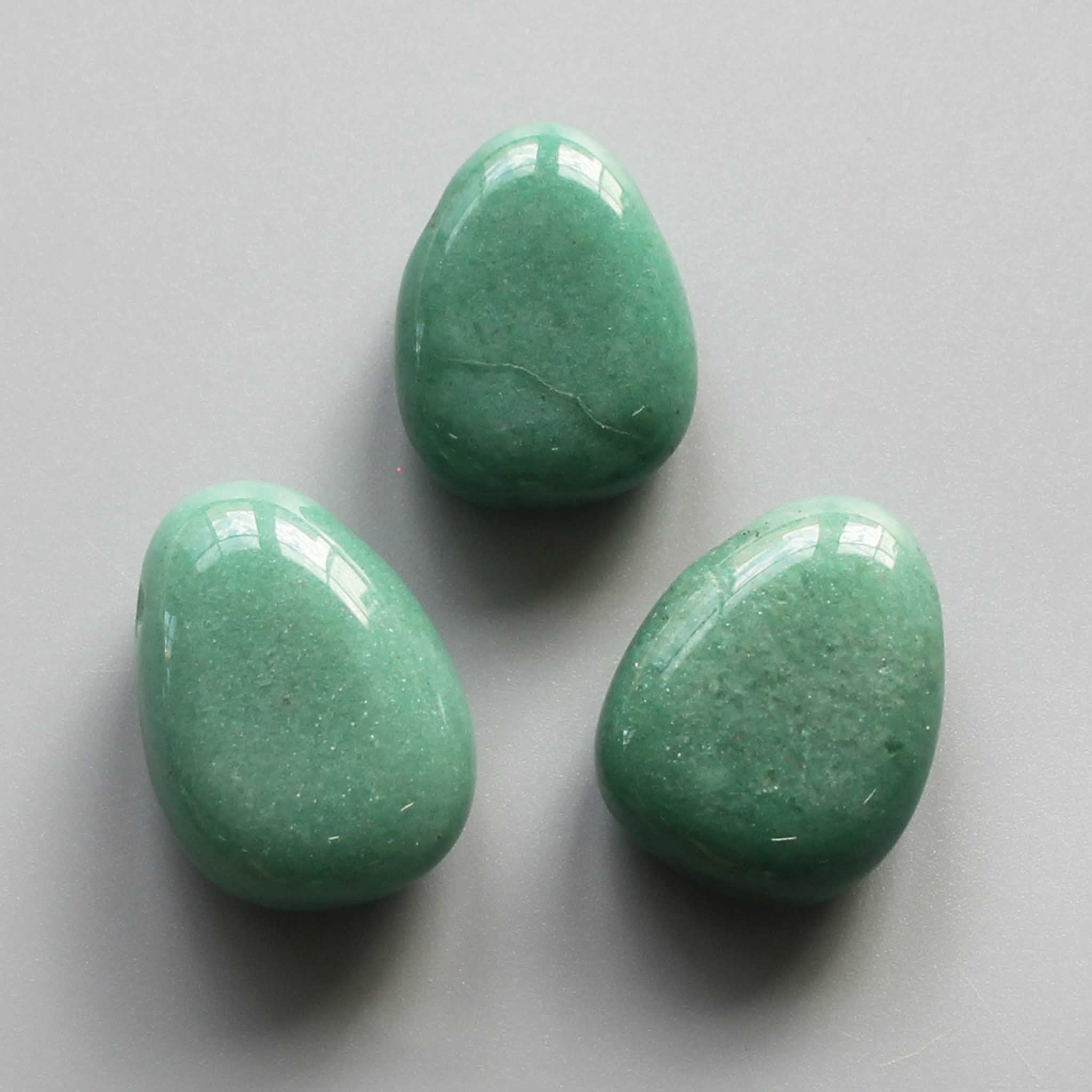 e8ebd66ad08f8e704dadbf2d0ef42a67-1 Green Aventurine Tumble Pendant With Cross Hole 2.5mm 0.8-1.2 inch (2.2-3cm) A