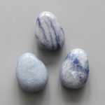 Blue Quartz Tumble Pendant With Cross Hole 2.5mm 0.8-1.2 inch (2.2-3cm) A/B