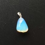 Opalite Free Form Tumble Pendant With Silver 18-25mm A/A+