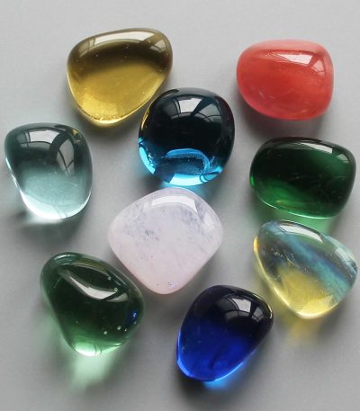 Mix Colour Glass Tumble Stone 1 inch (2-3cm) A