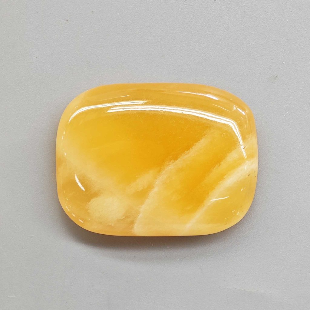 Orange Calcite China Rectangle Stone 1.6 inch (1x3x4cm) A/A+