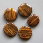 Banded Tiger Jasper Smooth Stone 1.6 inch (0.8-1 x 3.5-4.5cm) A/A+