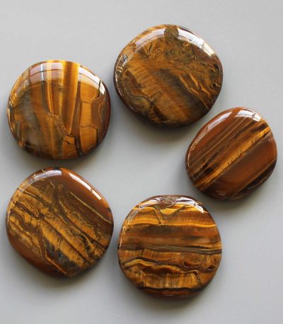 Banded Tiger Jasper Smooth Stone 1.6 inch (0.8-1 x 3.5-4.5cm) A/A+