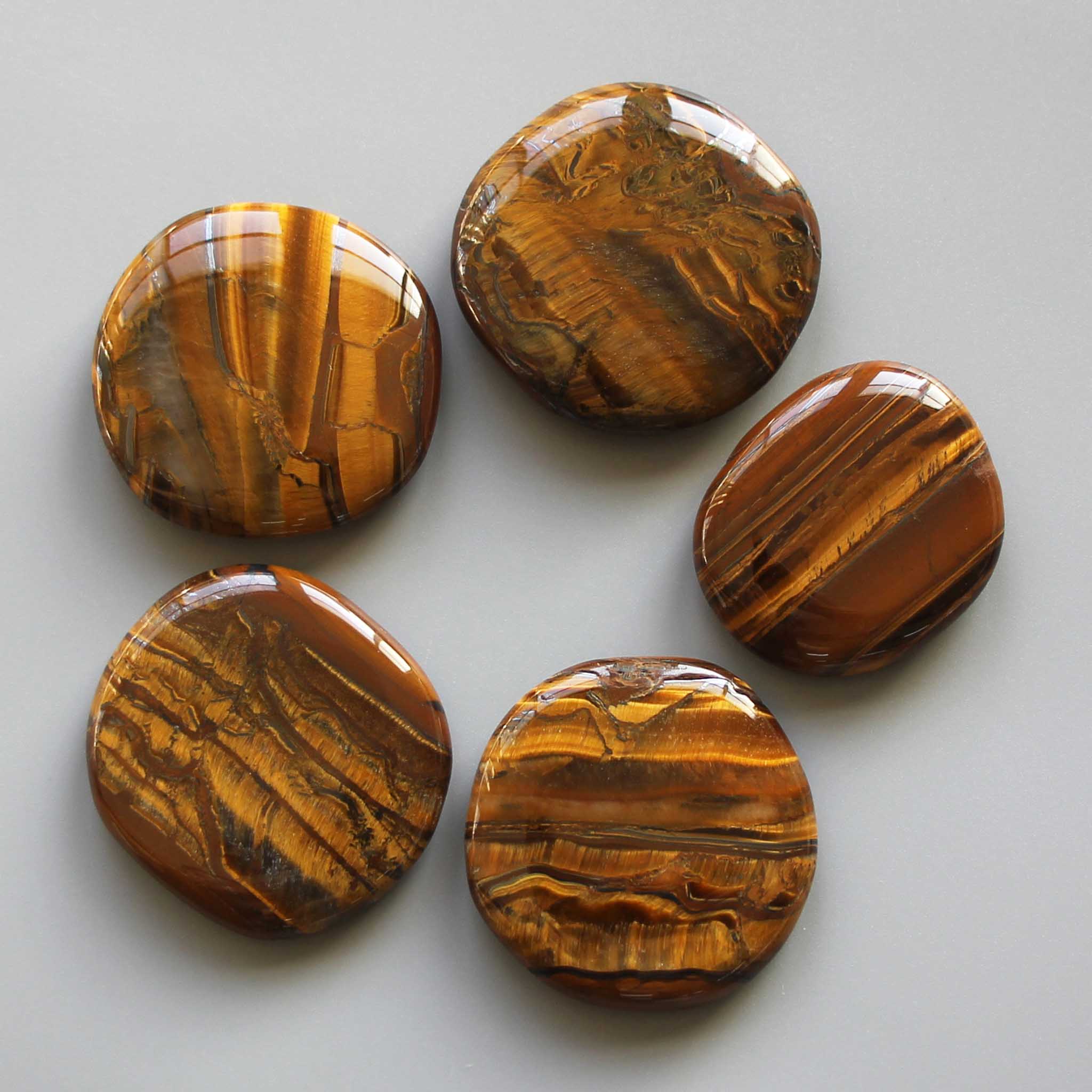 ef21eeac91b5f39be62c8c58824e248d Banded Tiger Jasper Smooth Stone 1.6 inch (0.8-1 x 3.5-4.5cm) A/A+