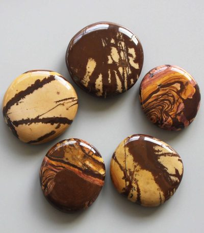 Yellow Nguni Jasper Smooth Stone 1.6 inch (0.8-1 x 3.5-4.5cm) A