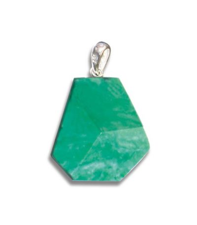 Green Strawberry Quartz Flat tumble with silver 25-30mm A/A+