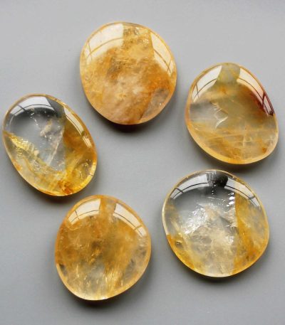 Gold Healer Quartz Smooth Stone 1.6 inch (0.8-1 x 3.5-4.5cm) A+/AA