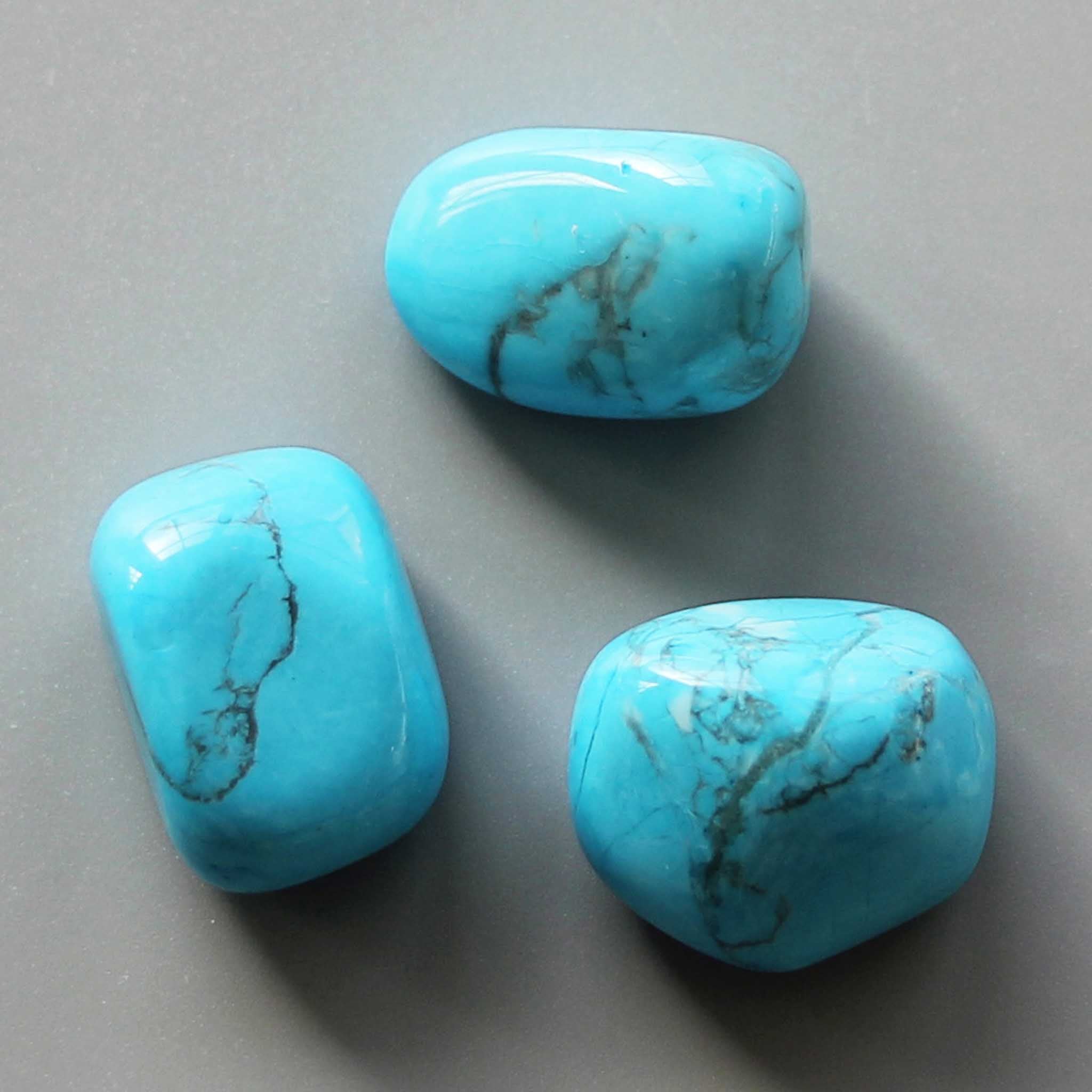 f2c33634d789c3570ba1041a3402b425 Howlite Dyed Turquoise Color Tumble Stone 1 inch (2-3cm) A