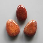 Fire Agate Burnt Tumble Pendant With Cross Hole 2.5mm 0.8-1.2 inch (2.2-3cm) A