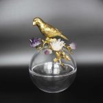 Amethyst Glass & Copper Decoration 4#(15x12x23cm) A