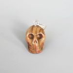 Polychrome Jasper Skull Pendant With Metal 25mm A