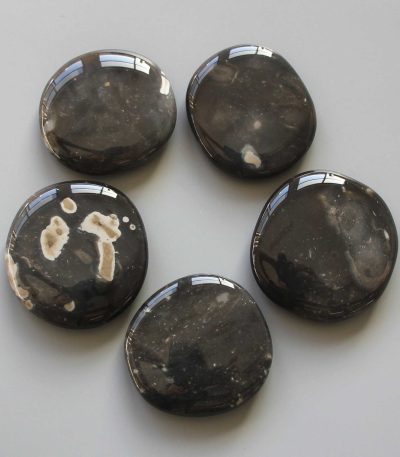 Chalcedony Flint Smooth Stone 1.6 inch (0.8-1 x 3.5-4.5cm) A