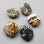 Ocean Jasper Smooth Stone 1.6 inch (0.8-1 x 3.5-4.5cm) A/B