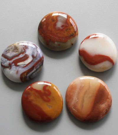 Red & Yellow Jasper Smooth Stone 1.6 inch (0.8-1 x 3.5-4.5cm) A