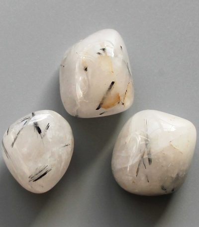 Black Rutile Quartz Tumble Stone 1 inch (2-3cm) B